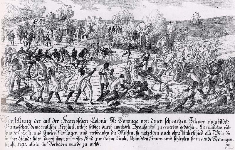 Inssurrection des esclaves de Saint Domingue en 1791,©RAE 