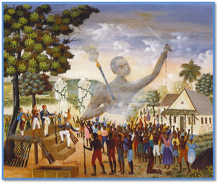 Sonthonax distribue des armes aux esclaves 29 aot 1793 Eddy JACQUES Coll. Hati-500 Ans