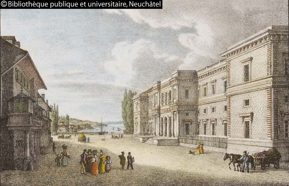 Vue de Neuchâtel - Source Bibliothèque de Neuchâtel